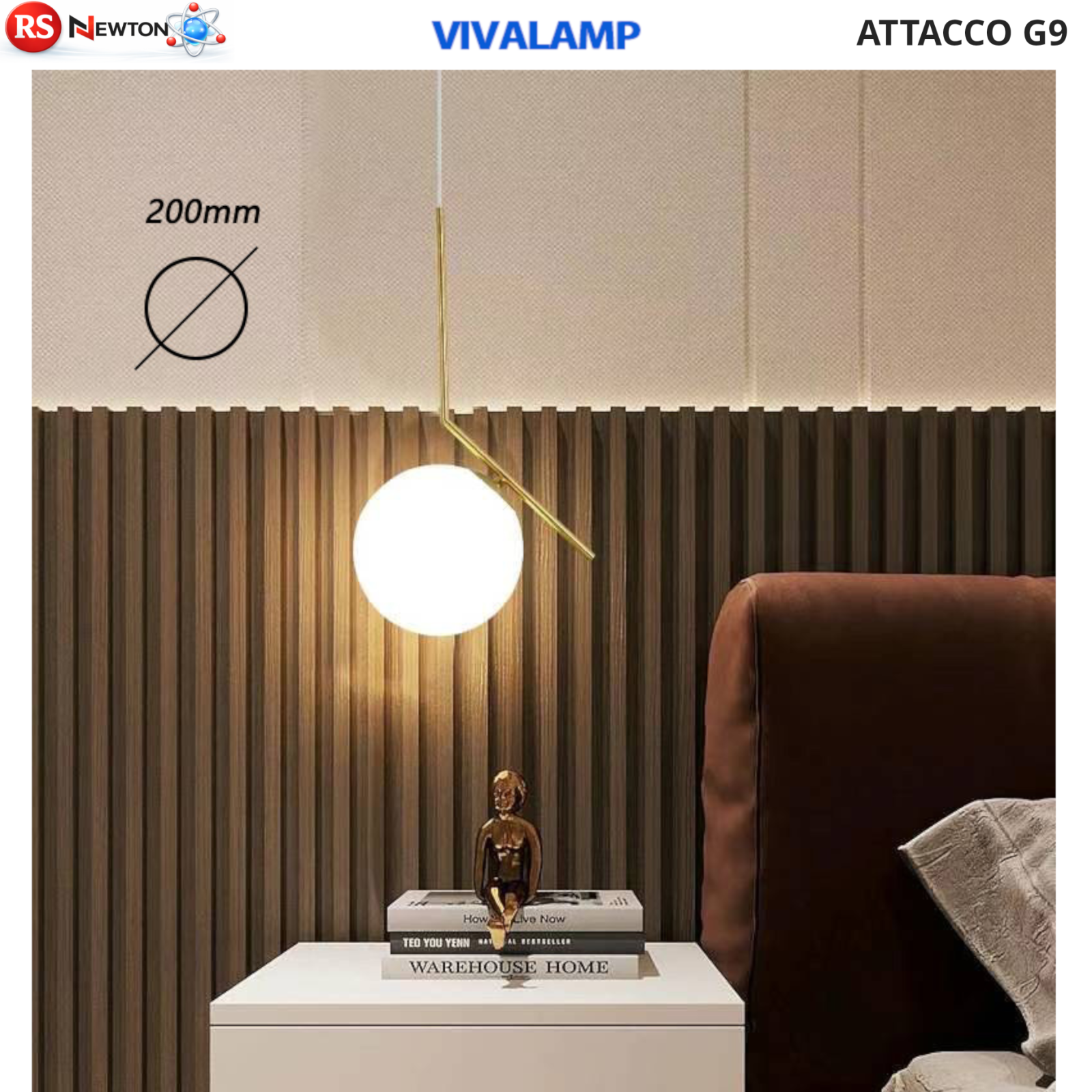 Lampadario G9 Bronzo Vetro Opaco 20 cm Sospensione Design Moderno Vintage V.L