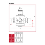 Riduttore Di Pressione Acqua Pesante In Ottone DN15 Attacco MM 1/2" 3/4" D.X