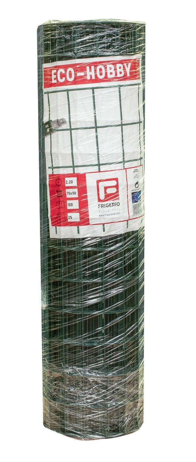 Rete Plastificata 25 M H 175cm Maglia 75x50 Recinzione Zincata Giardino VBS