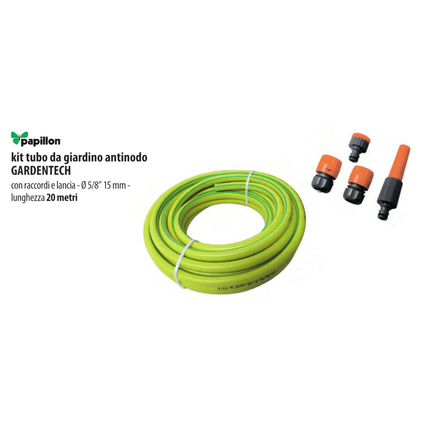 Tubo Giardino Acqua Magliato + KIT Pompa Irrigazione Prato 20M in Pvc VBS