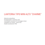 Lanterna Esterno Compatta Vintage Lampada E27 Alluminio Nero Giardino Parete VBS