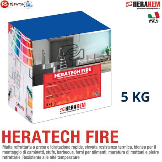 Malta Refrattaria Bianca Presa Rapida Per Camini Stufe Barbecue Forni 5K HERAKEM