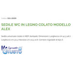 Sedile Wc Legno Colato MDF Copriwater Tavoletta Vaso Universale Bianco Bagno D.X