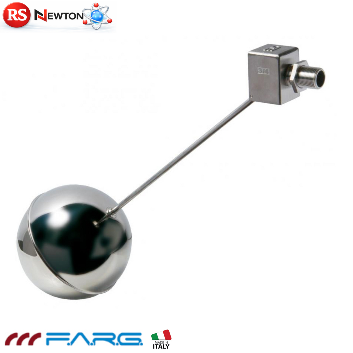 Valvola a Galleggiante WC Acciaio Inox AISI 316 con Sfera 1/2 Alimentare D.X