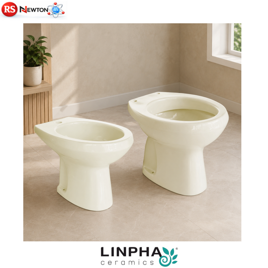 Sanitari Bagno Champagne 49x39 Bidet WC Vaso Cassetta Alta Eco Retro Vintage D.X