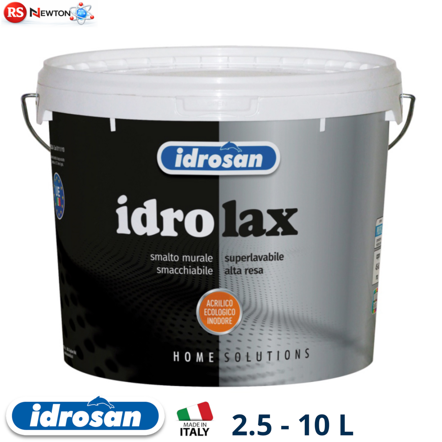 Pittura Smalto Murale Bianco Super Lavabile Opaco o Satinato 2.5 10L IDROLAX I.D