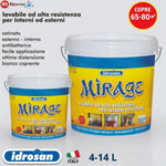 Idropittura Lavabile MIRAGE Interno Esterno Alta Resistenza Bianca Satinata I.D