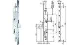 Serratura Triplice Corni N98800 Per Persiane Inferriate 3 Punti Cilindro DIN G.F