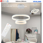 Lampadario LED 66W Dimmerabile Telecomando Moderno 3 Luci Trasformabile V.L