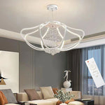 Lampadario LED 156W Dimmerabile Telecomando Cristallo Oro Bianco Moderno V.L