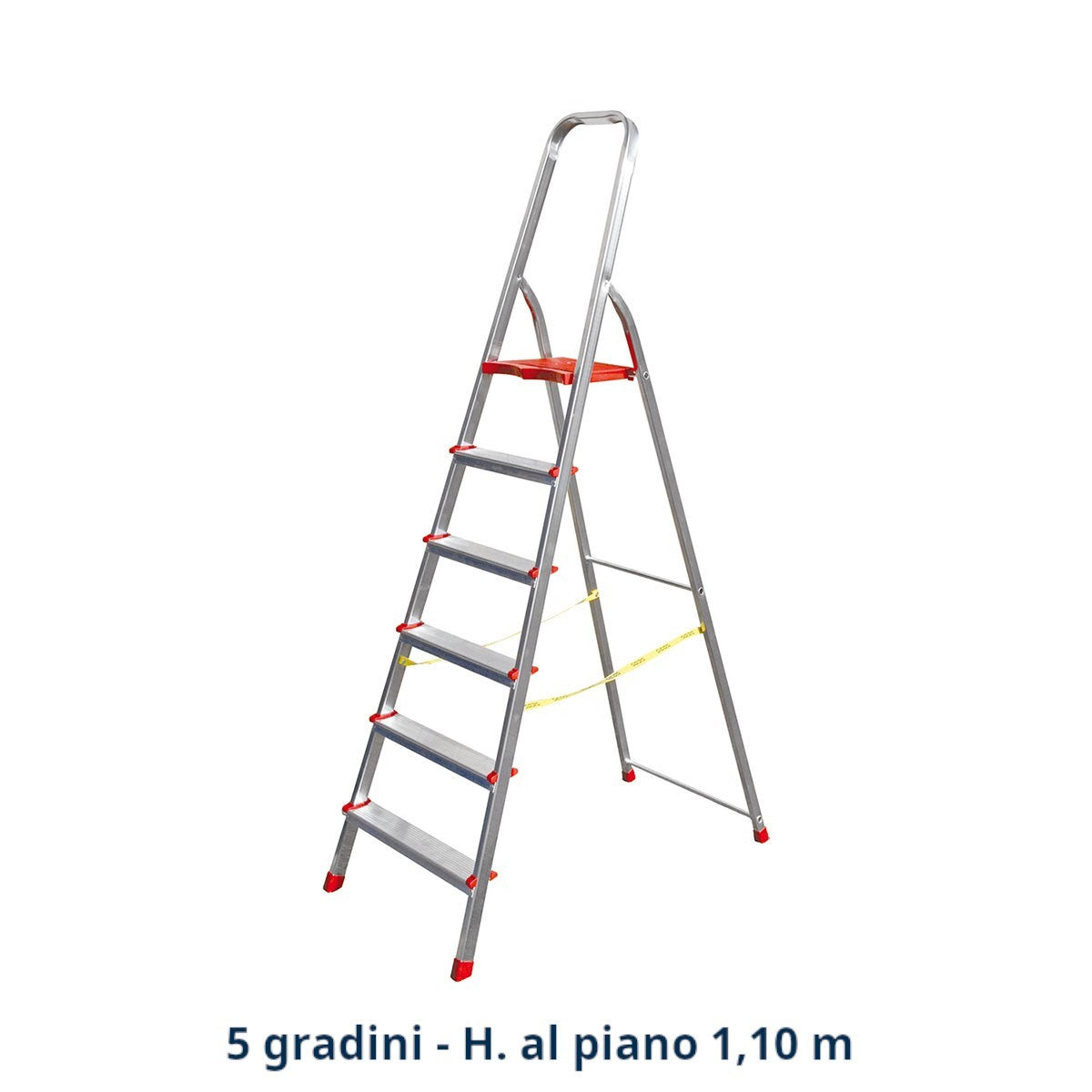 Scala Alluminio GIZA EN131 3 4 5 6 7 Gradini Antiscivolo Domestica 150Kg D.X