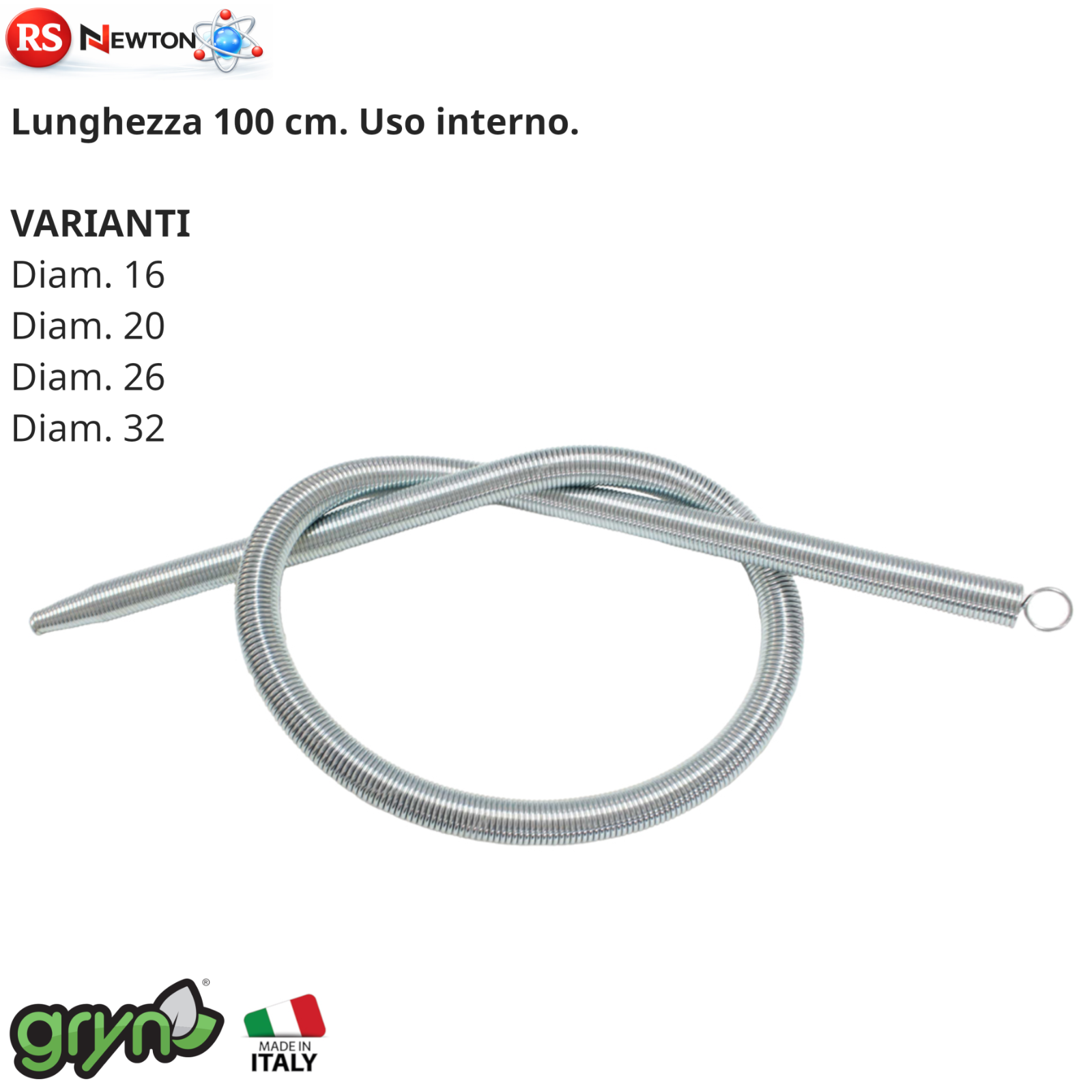 Molla Curvatubo per Multistrato Interna 100 cm Piegatubo Professionale D.X