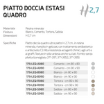 Piatto Doccia Quadrato 80x80 90x90 LINPHA Resina Effetto Ardesia Antiscivolo D.X