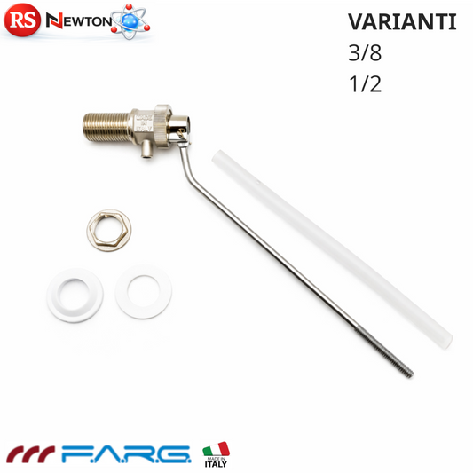 Galleggiante WC Senza Sfera 3/8 1/2 Ottone Nichelato Rubinetto Bagno FARG D.X
