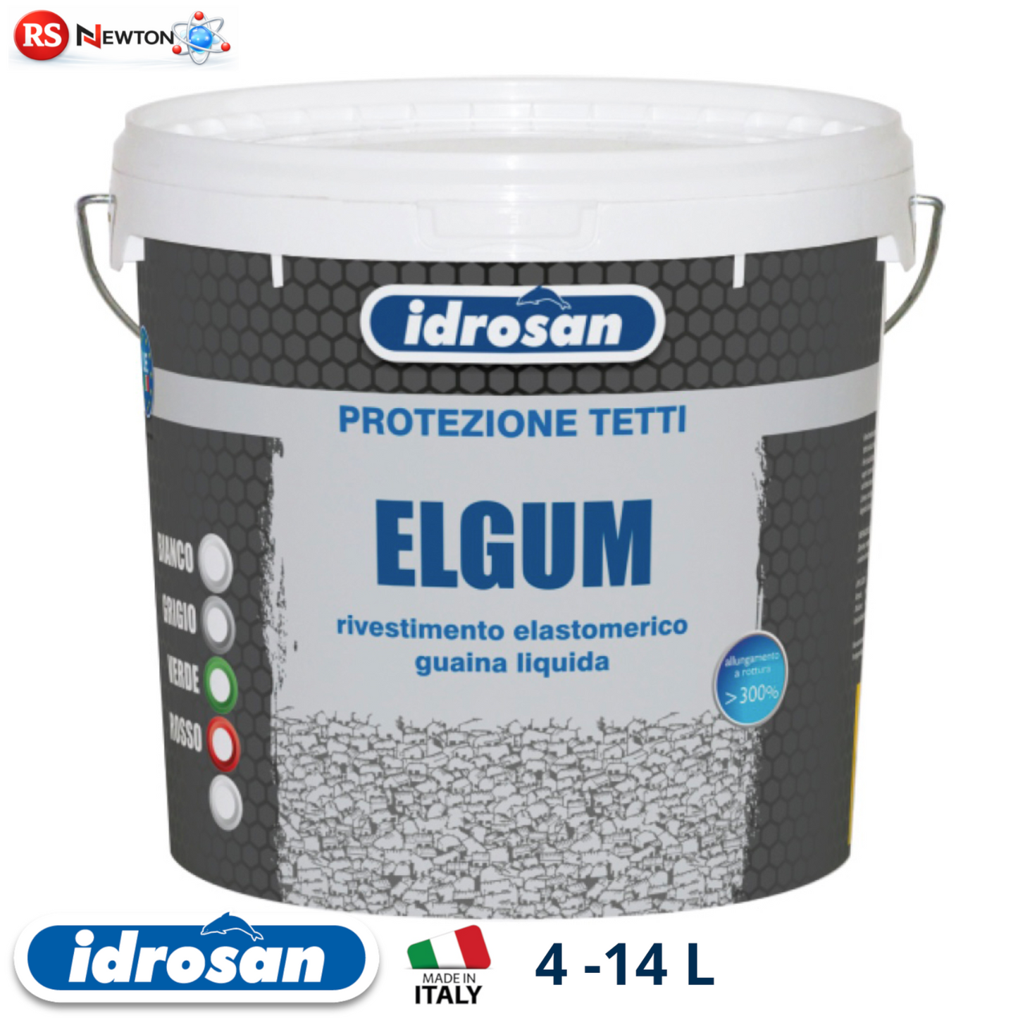 Guaina Liquida Impermeabilizzante Colorata ELGUM Tetti Terrazzi Calpestabile I.D