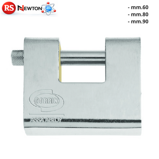 Lucchetto Corazzato Antiscasso Acciaio Carbonitrurato 60 80 90 mm 3 Chiavi G.F