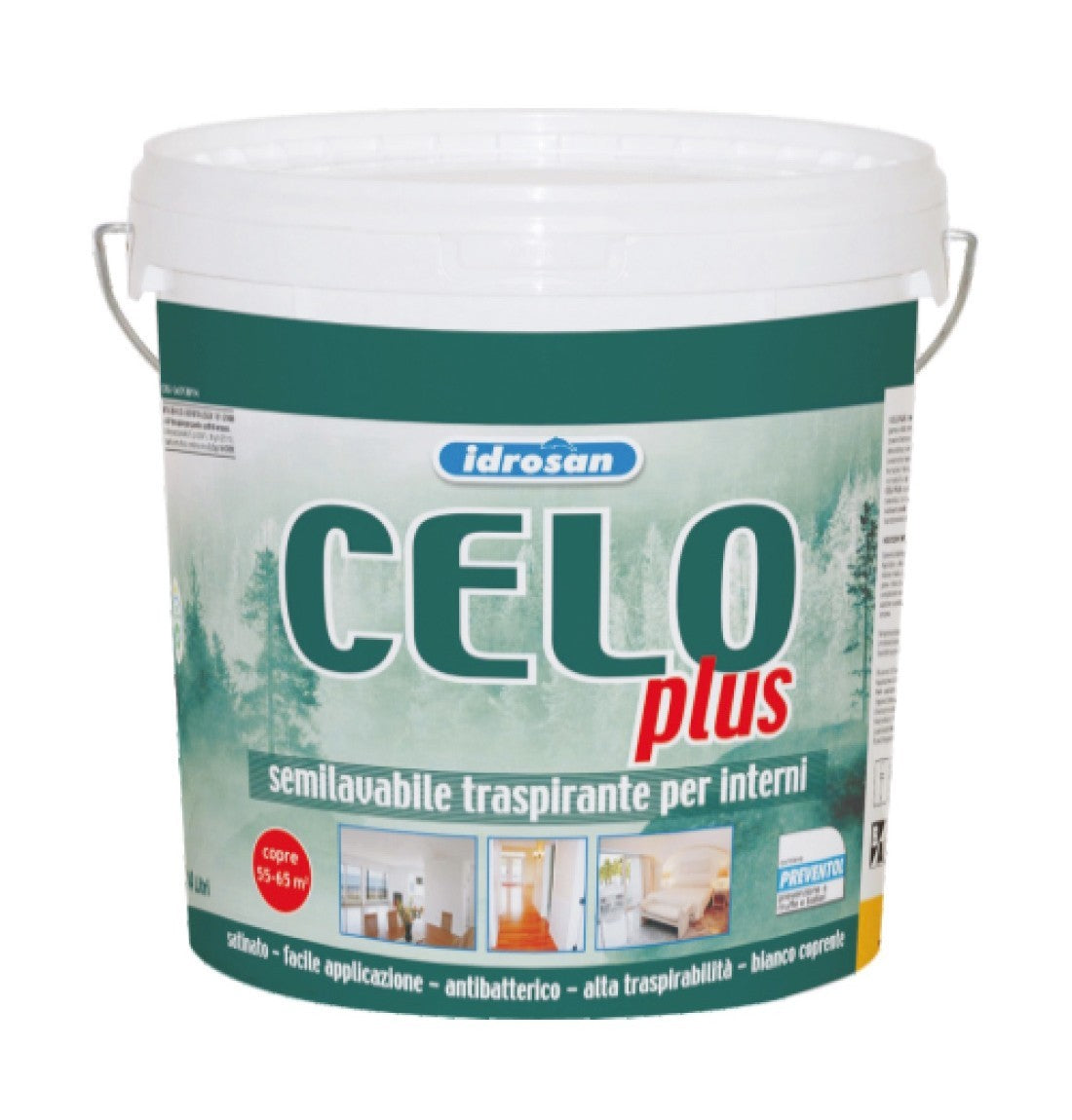 Pittura Bianca Per Interni Antibatterica Semi Lavabile Coprente Satinato I.D