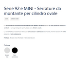 Serratura Montante Infilare Porte Alluminio Cilindro Ovale Scrocco 14,5mm G.F