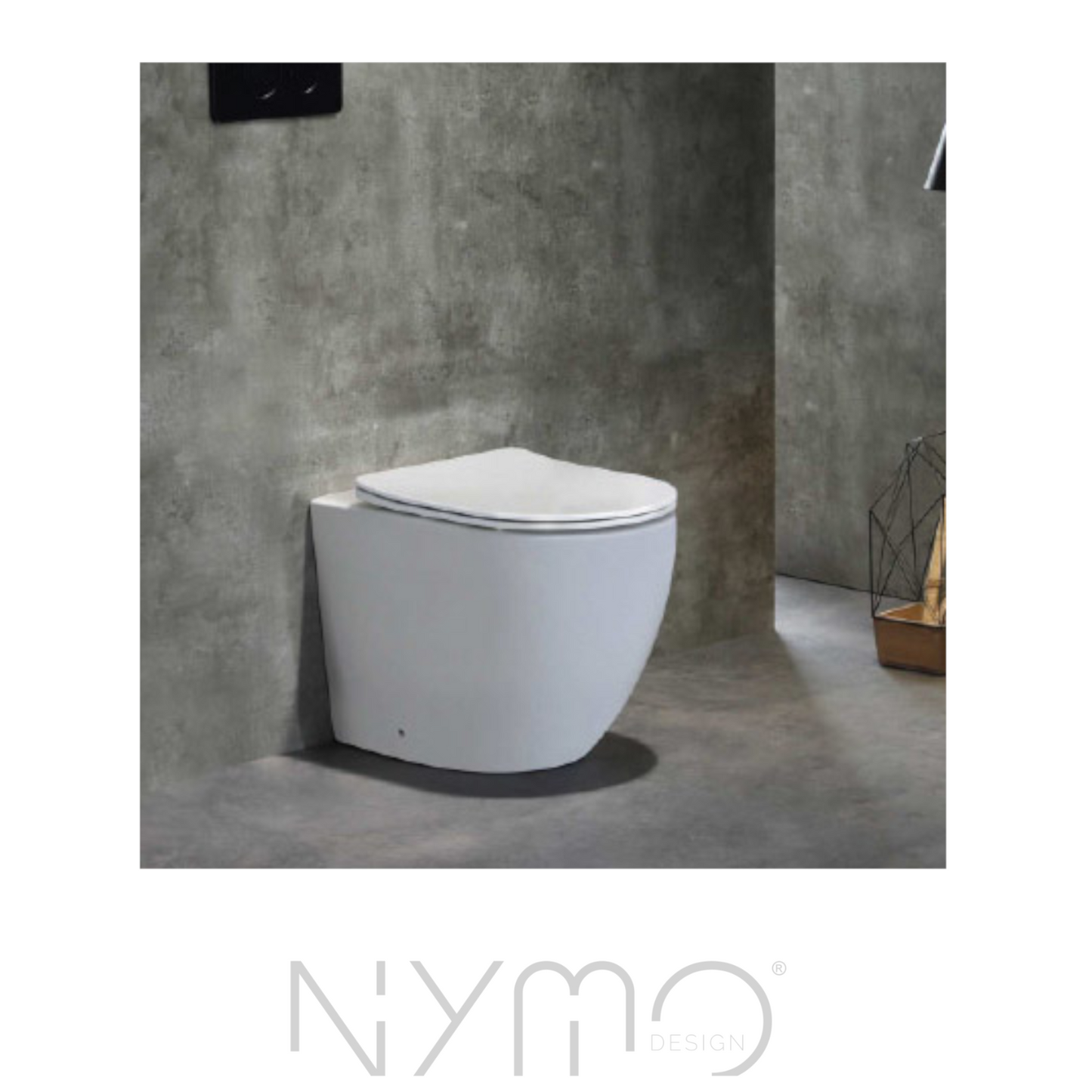 Sanitari Bagno Filo Muro NYMO Vaso WC Bidet Sedile Soft Close Bianco Moderno D.X