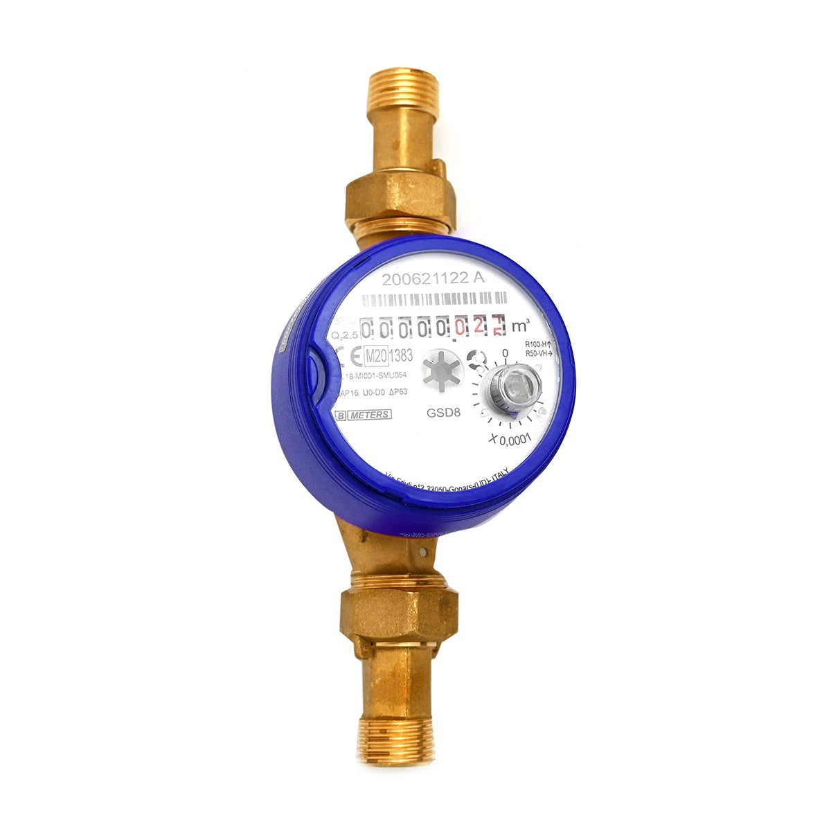 Contatore Acqua Fredda Quadrante Asciutto 1/2 3/4 360 Predisposizione Moduli D.X