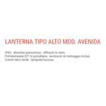 Lanterna Esterno Alta Nero Verde Vintage Lampada Alluminio Giardino Parete VBS
