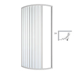 Cabina Box Doccia Pvc SEMI-CIRCOLARE Soffietto 70x90 Apertura Laterale SX o D.X