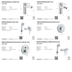 Rubinetto Miscelatore Bagno Lavabo Bidet Vasca Doccia Ottone Cromato IOLE D.X