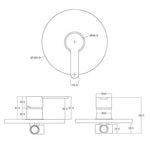 Rubinetto Miscelatore Bagno Lavabo Bidet Vasca Doccia Ottone Cromato IOLE D.X