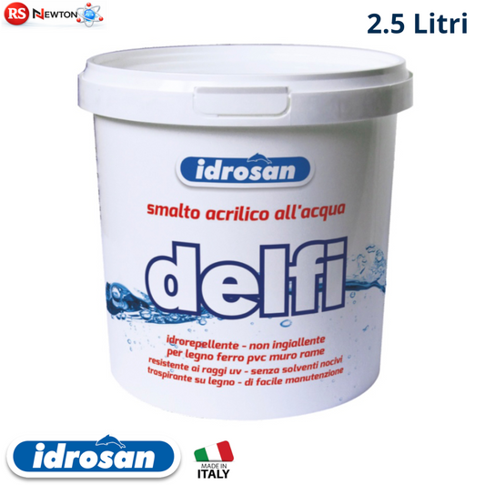 Vernice Acrilica Acqua Alta Brillantezza Opaco Smalto Legno Muro Ferro 2.5Lt I.D