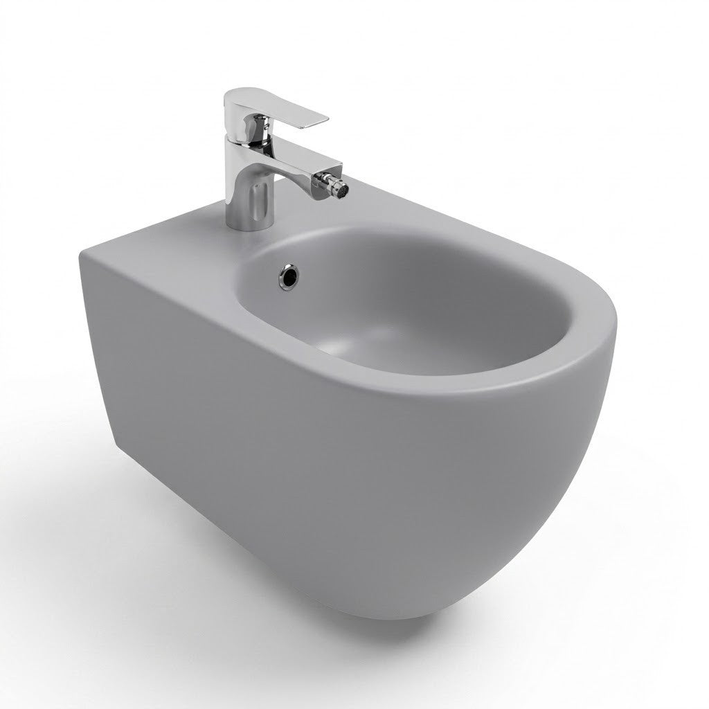 Bidet Sospeso INFINITY Sanitari Bagno Ceramica Moderno Fissaggi Nascosti D.X