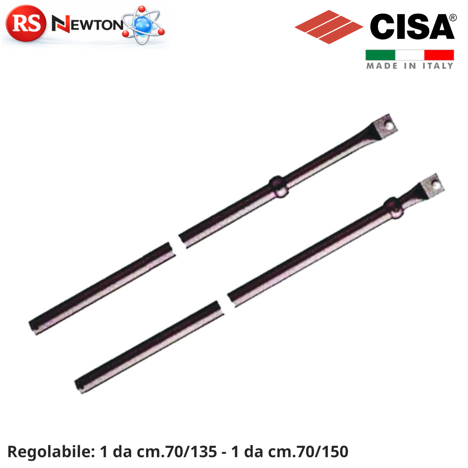 Aste Per Catenaccio Triplice CISA in Acciaio Bronzo Ø 18 mm Regolabile G.F