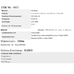 Lampadario Moderno Sospeso Bianco 50cm LUNE Camera Soggiorno Elegante 92W V.L