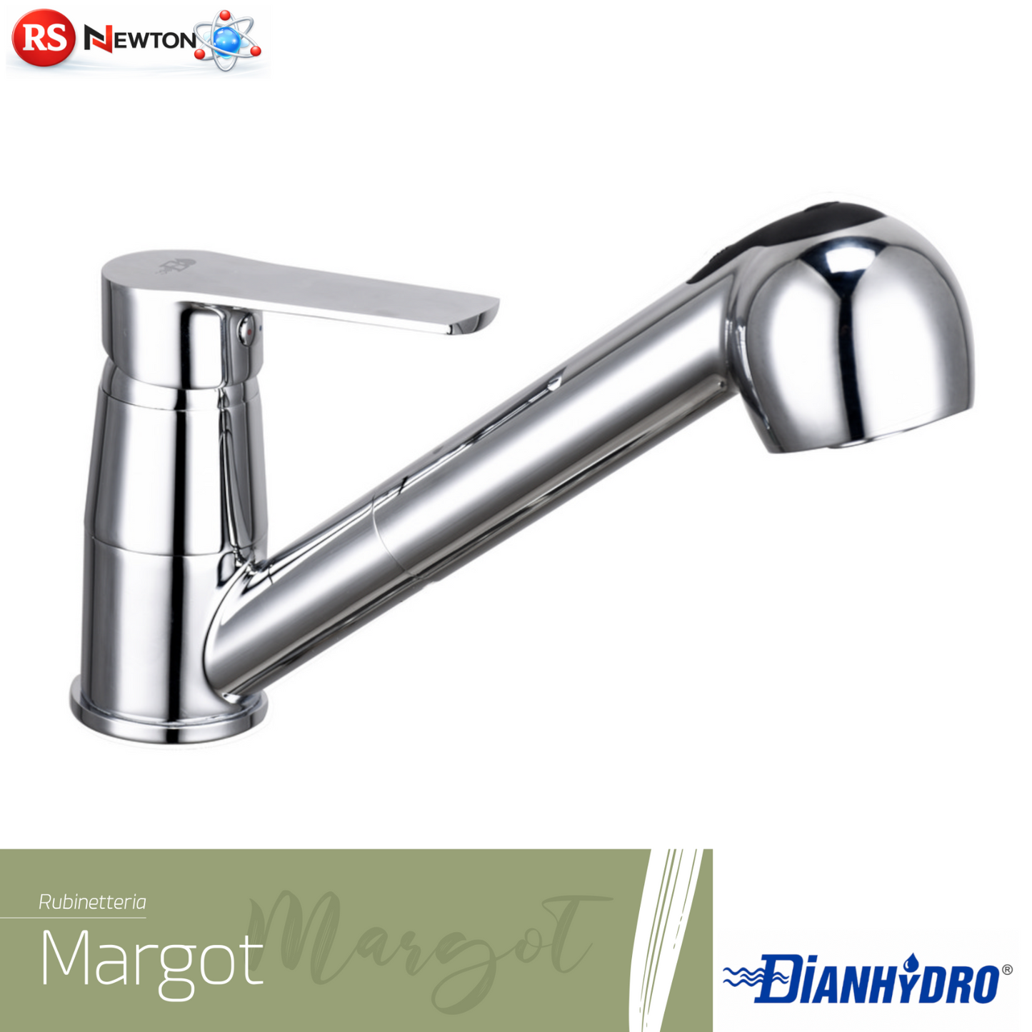 Rubinetto Cucina con Doccetta Estraibile Miscelatore Monocomando Moderno D.X