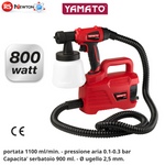 Pistola A Spruzzo 800W Professionale HVLP Verniciatura Legno Pareti Vernici VBS