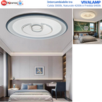 Plafoniera LED Rotonda 72W 6480Lm Switch 3 Colori Di Luce Moderna Bianca V.L