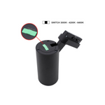 Faretto LED Binario Nero Monofase 20W 1800lm CCT 3000K 4200K 6400K Negozio V.L