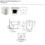 Sanitari Filo Muro LINPHA MAGNOLIA Rimless Vaso WC Bagno Bidet Copri Water D.X