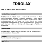 Pittura Smalto Murale Bianco Super Lavabile Opaco o Satinato 2.5 10L IDROLAX I.D