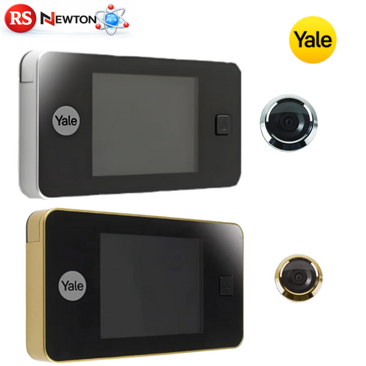 Spioncino Elettronico Batteria YALE Digitale LCD Porta Ottone Argento HD 105 G.F