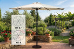 OMBRELLONE Da Giardino Patio Tondo 270 300 cm in Metallo Con Manovella G.F