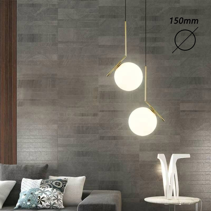 Lampadario G9 Bronzo Vetro Opaco 15cm Sospensione Regolabile Vintage Moderno V.L