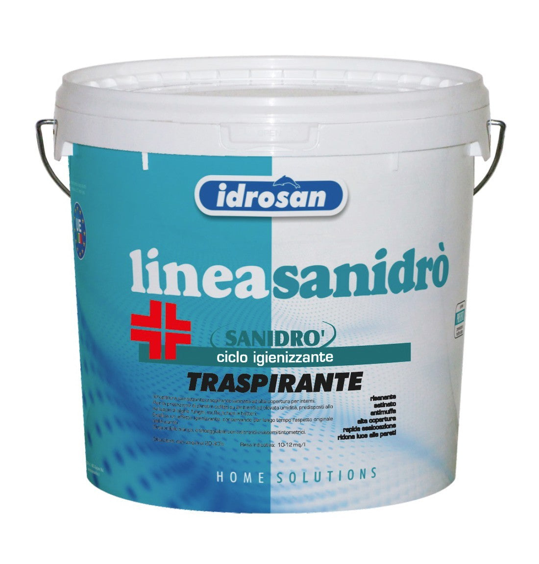 Pittura Antimuffa Bianca Traspirante Sanitizzante AntiUmidità Pareti Interni I.D