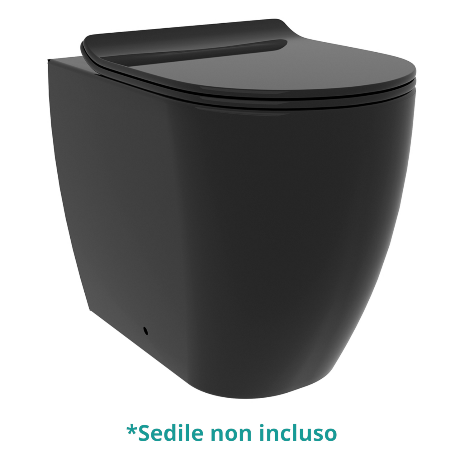 Sanitari Bagno Filo Muro LINPHA Vaso WC Bidet Sedile Soft Close Bianco Nero D.X