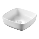 Lavabo Da Appoggio Bagno Quadrato 40x40 LINPHA Ceramica Compatto Salvaspazio D.X