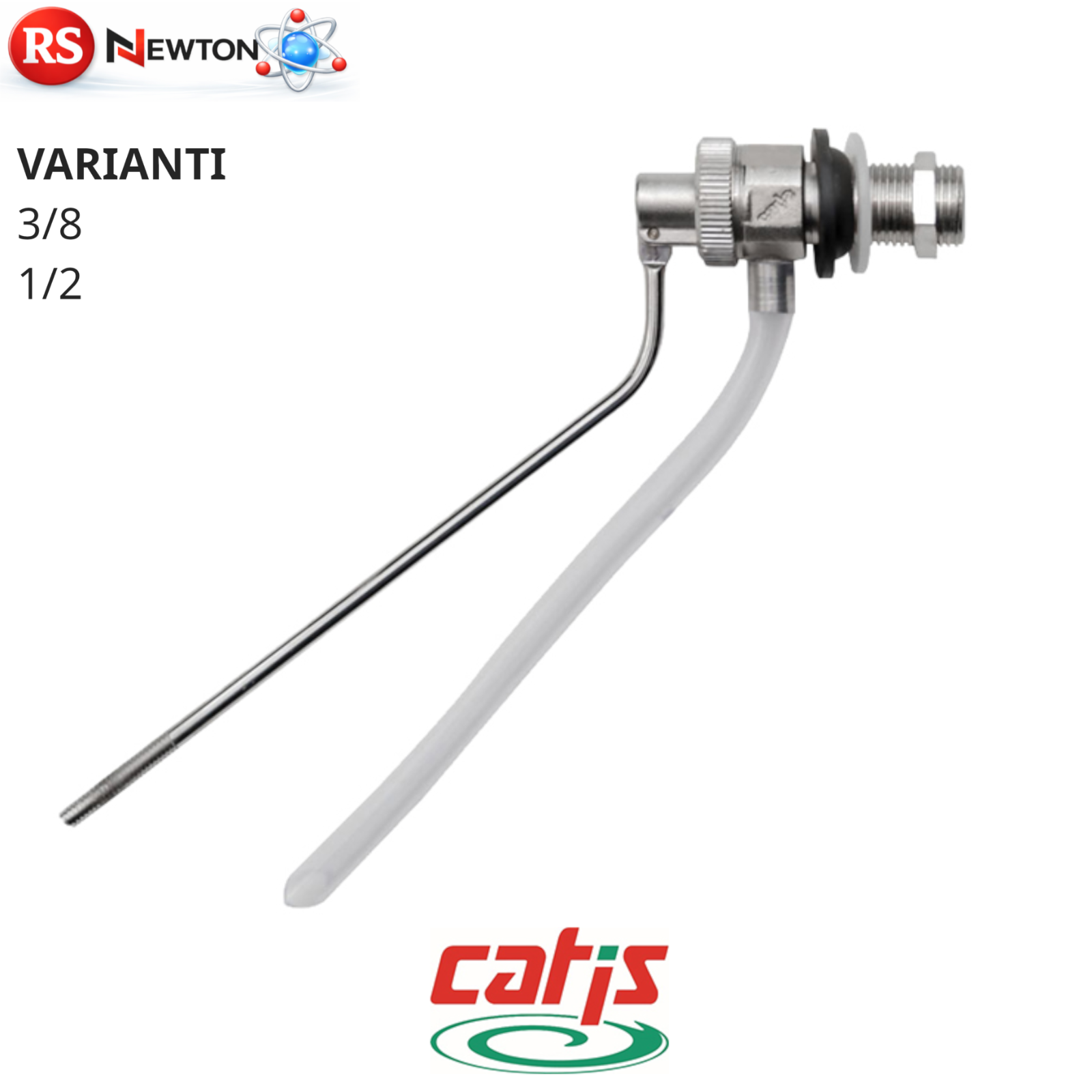 Galleggiante CATIS Senza Sfera 3/8 1/2 Rubinetto Silenzioso Nichel WC Bagno D.X