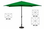 OMBRELLONE DA GIARDINO 2x2 2x3 3x3 in Metallo Con Manovella Top 160g Patio G.F