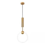 Lampadario LED Oro Moderno 15W Lampada Sospesa Lusso Ø25 Ristorante Casa V.L