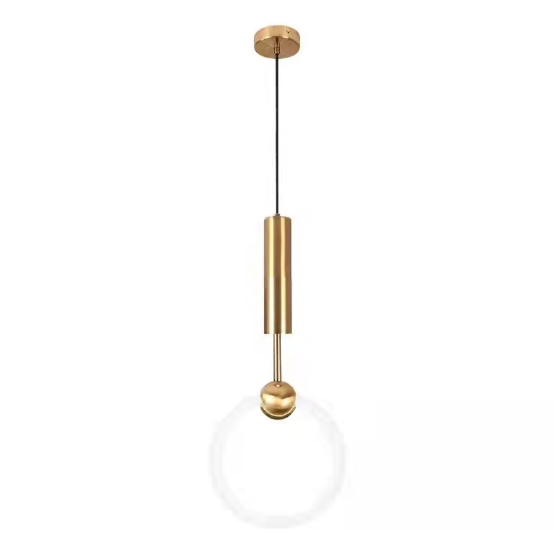 Lampadario LED Oro Moderno 15W Lampada Sospesa Lusso Ø25 Ristorante Casa V.L