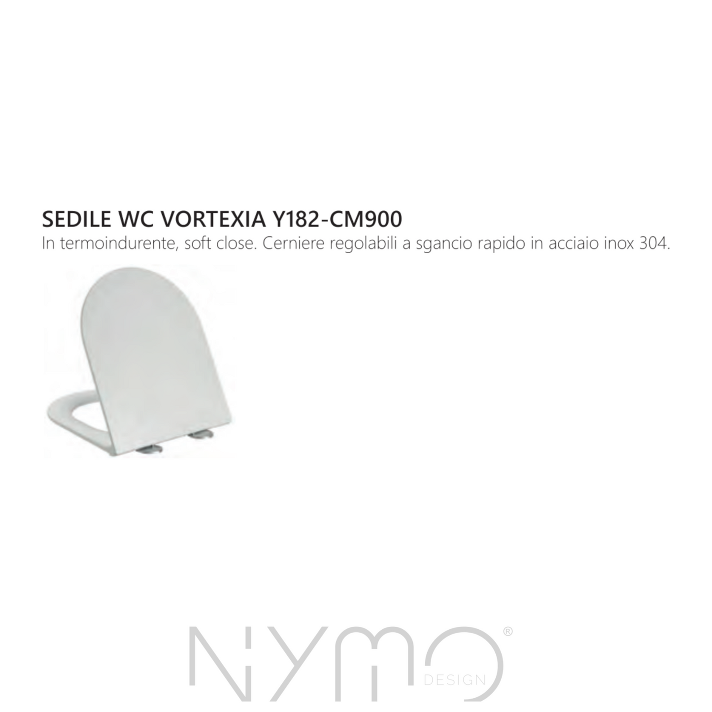 Sanitari Bagno Filo Muro NYMO Vaso WC Bidet Sedile Soft Close Bianco Moderno D.X