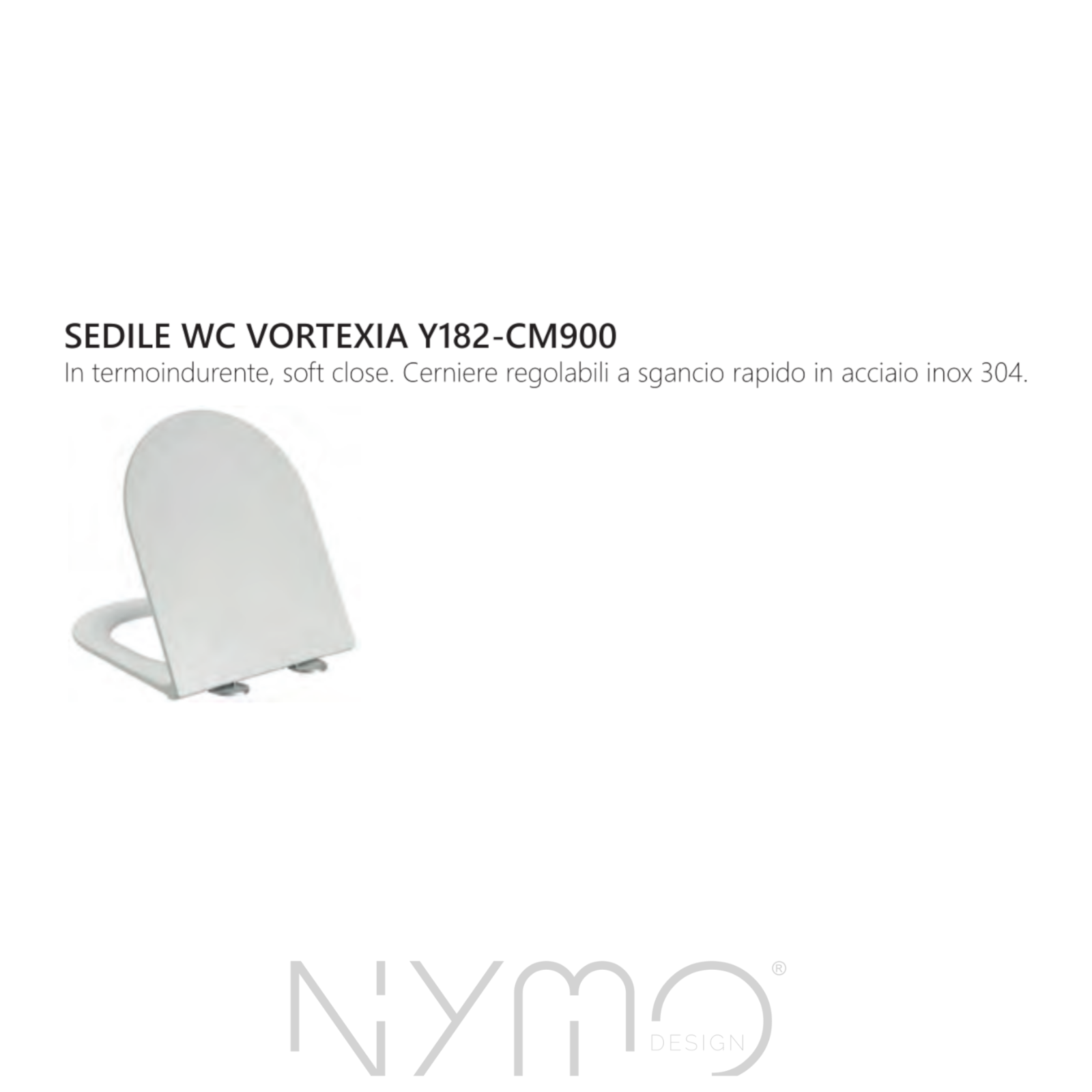 Sanitari Bagno Filo Muro NYMO Vaso WC Bidet Sedile Soft Close Bianco Moderno D.X